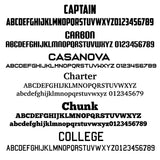 Curved Company Name + Three Regulation Line Decals, (Set of 2)