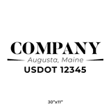 truck door decal with USDOT