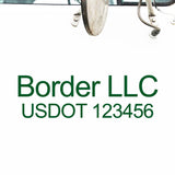 Business Name Decal with USDOT Number