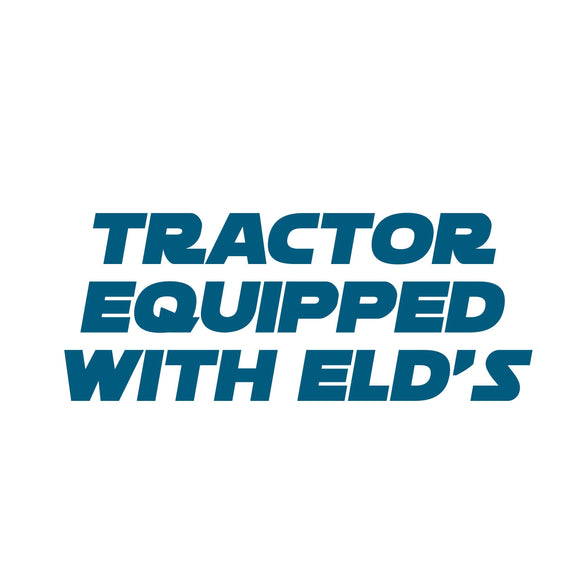 tractor equipped with eld's truck decal sticker