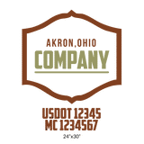 truck door decal with USDOT, MC
