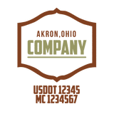 truck door decal with USDOT, MC