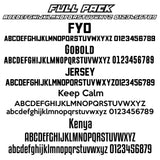 Centered USDOT, MC, KYU & TXDMV Number Decal Sticker Lettering (Set of 2)