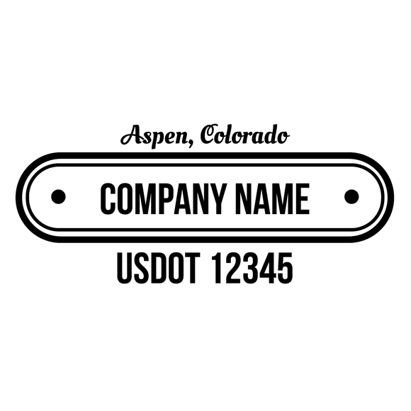 truck door decal with USDOT