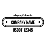 truck door decal with USDOT