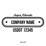 truck door decal with USDOT