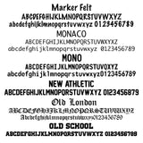 Curved Company Name + One Regulation Line Decal, (Set of 2)