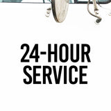 24 Hour Service Decal Sticker