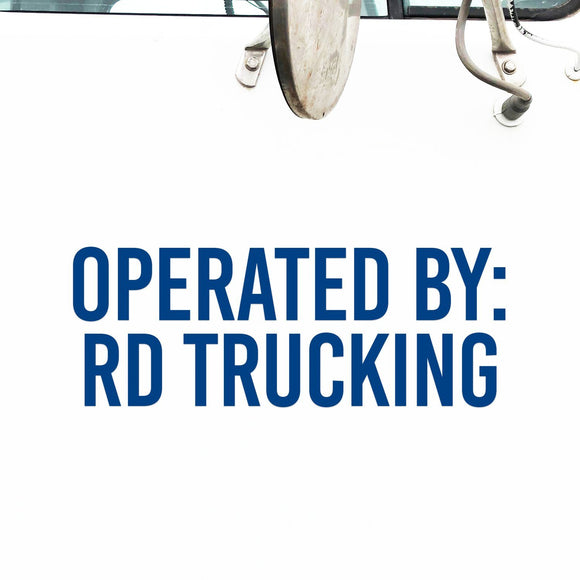 Operated By Truck Decal, (Set of 2)