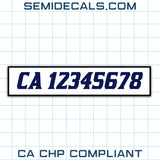 ca chp number decal