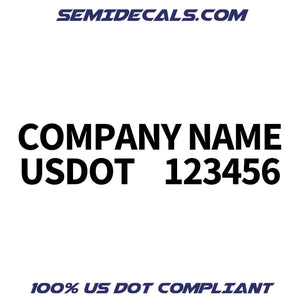 company name and usdot decal sticker