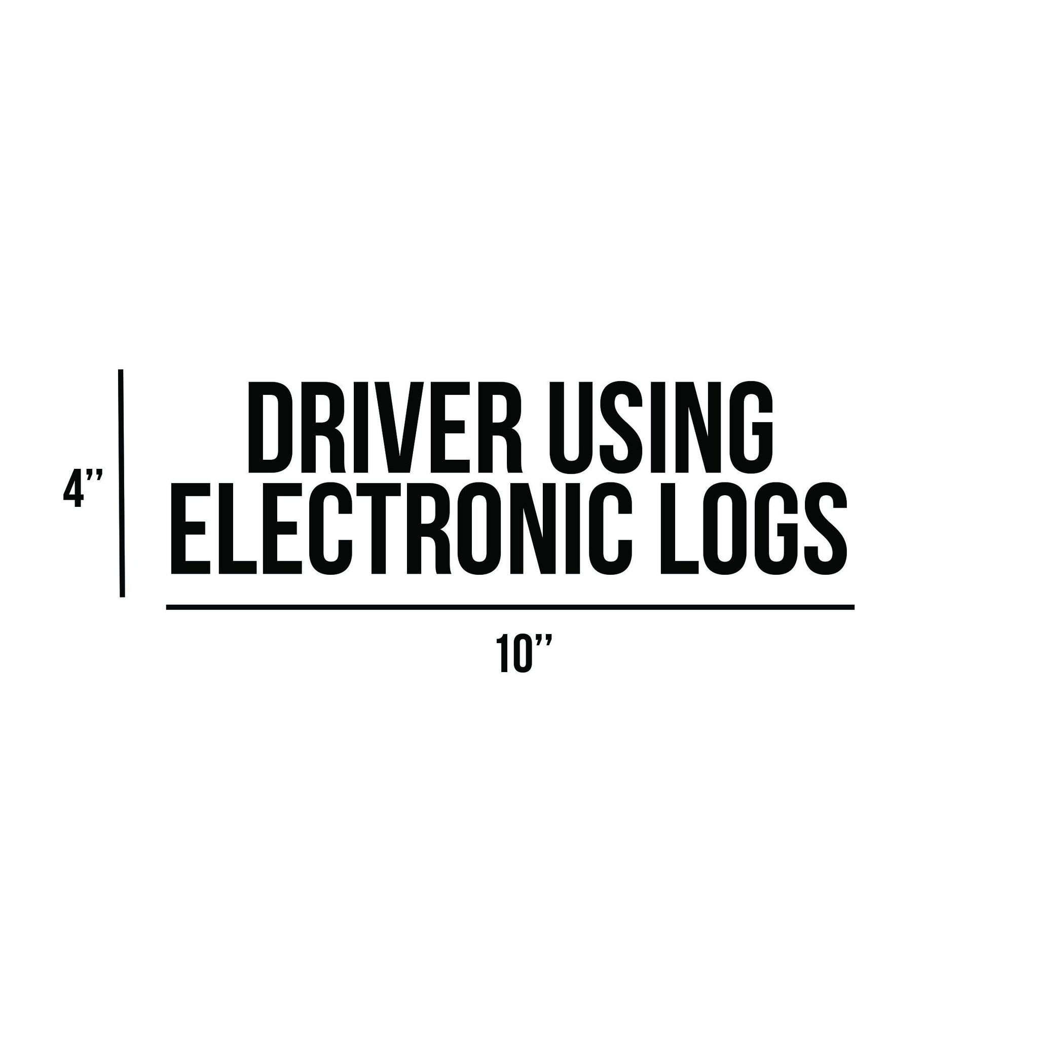 Driver Using Electronic Logs Decal – Semi Decals