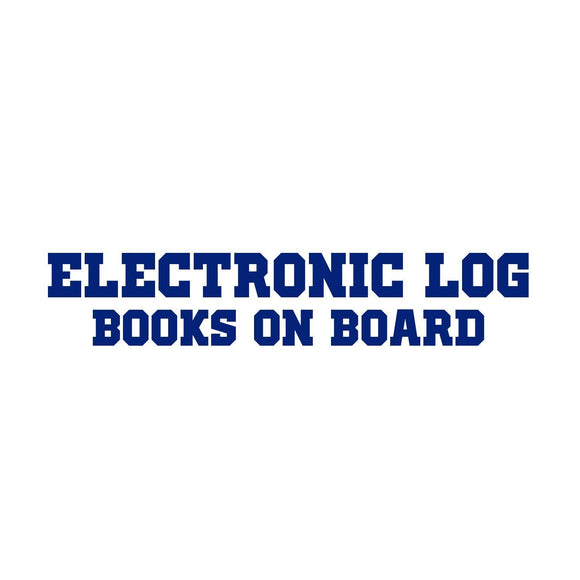 electronic log books on board decal sticker