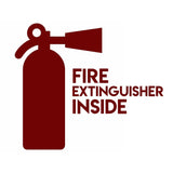 Fire Extinguisher Inside Decal with Symbol