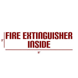 Fire Extinguisher Inside Truck Decal