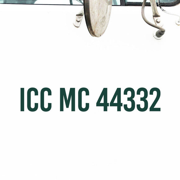 ICC MC Number Decal 
