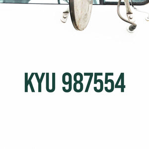 KYU Number Sticker Decal