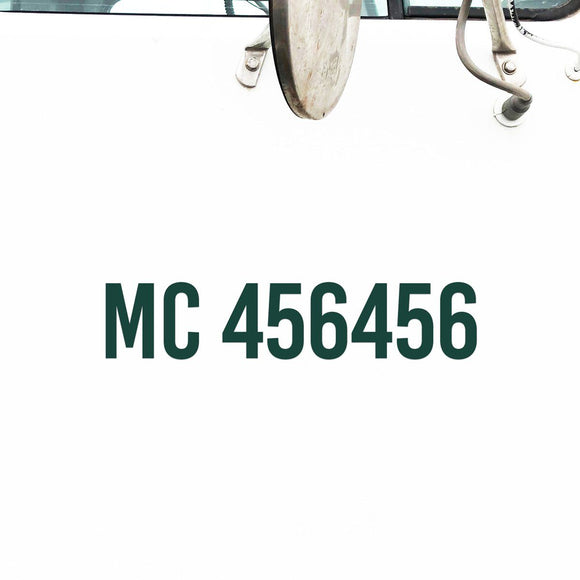 MC Number Truck Decal, (Set of 2) – Semi Decals