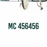 MC number decal sticker