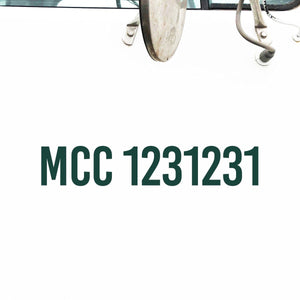 MCC Number Decal Sticker