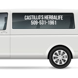 2 Line Commercial Decal for Side of Vehicle