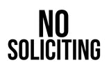 no soliciting decal sticker
