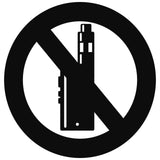 No electronic cigarettes or vape allowed decal sticker