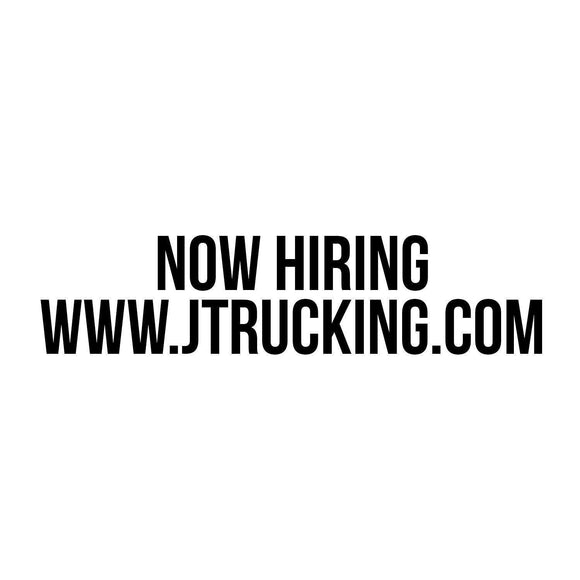 Now Hiring Truck Decal