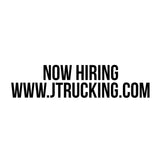 Now Hiring Truck Decal