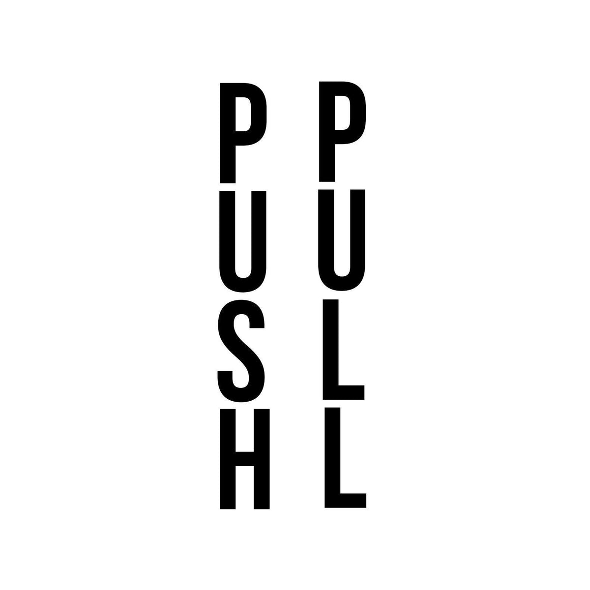 Push and Pull Door Decal (2 Pack) – Semi Decals