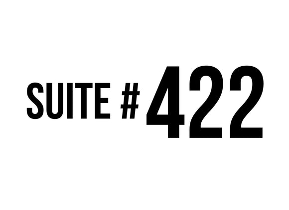 Suite Store Number Decal Sticker