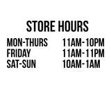 Business Store Hours Decal