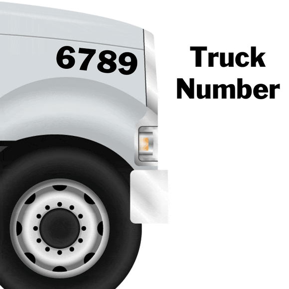 Truck Number decal sticker