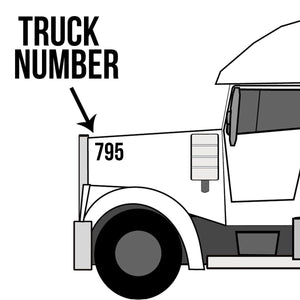 truck number decal sticker for business