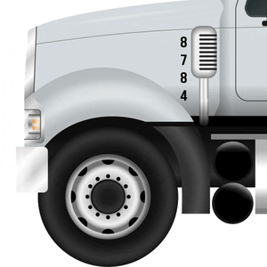 Vertical Truck Number Decal Sticker