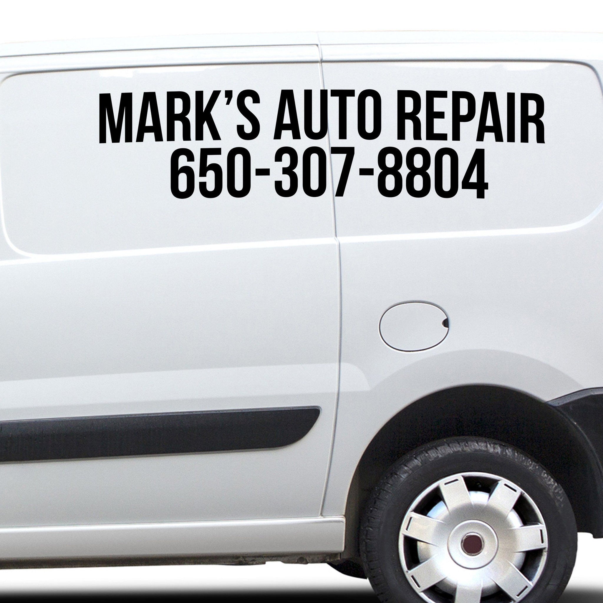 Side Panel Label 2 Line Commercial Vehicle Side Panel Decal – Semi Decals