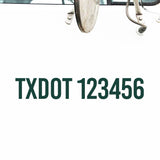 TXDOT Number Decal